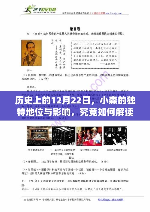 小森在历史上的独特地位与深远影响解读