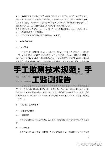 手工监测技术规范：手工监测报告 
