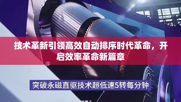 技术革新引领高效自动排序时代革命，开启效率革命新篇章