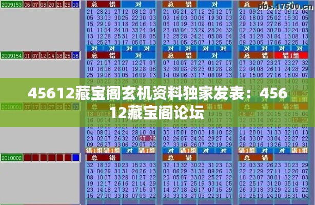 45612藏宝阁玄机资料独家发表：45612藏宝阁论坛 