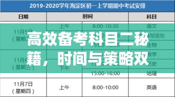 高效备考科目二秘籍，时间与策略双攻略！