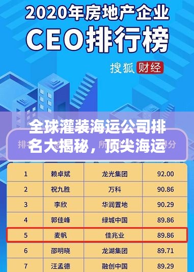 全球灌装海运公司排名大揭秘，顶尖海运企业榜单